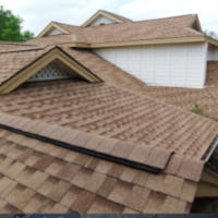 Residential GAF shingle installation close-up